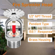 4 PCS Globe 155°F Chrome Pendent Fire Sprinkler Head 1/2 ...