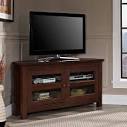 Walker Edison Solid Wood 70 TV Stand with Sliding Doors -