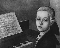 Image of Young Mozart composing