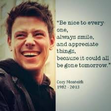 Cory Monteith Quote | Admiration | Pinterest | Cory Monteith, Glee ... via Relatably.com