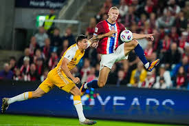 Haaland celebrating a goal