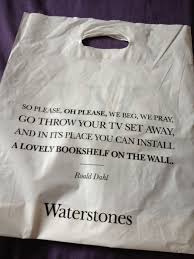 Waterstones plastic Bag | Roald Dahl | Pinterest | Bookshelves ... via Relatably.com