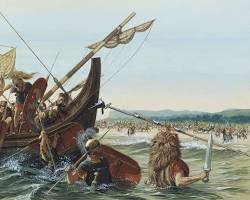 Image of ancient Roman navy Julius Caesar era