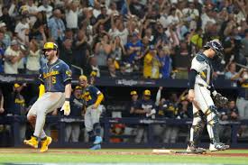 Brewers rout the Rays 10-1 to move within a win of their first World Series title