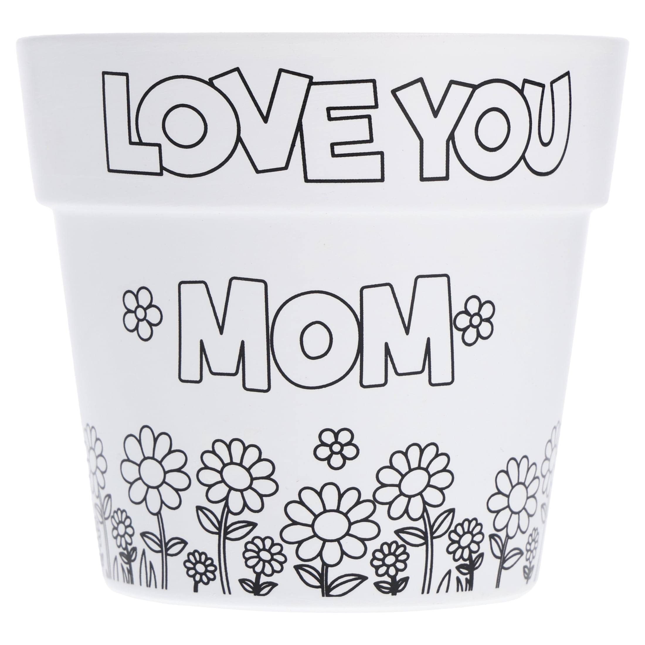 Love You Mom DIY Paint-a-Pot Arts and Crafts Kit