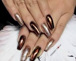 Image of Metallic Nails nail art design