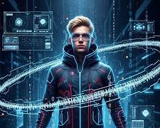 Image of futuristic AI influencer virtual avatar digital culture fashion