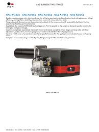 Two-Stage Gas Burners Specifications | PDF | Liquefied ...