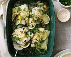 Image of Mediterranean Baked Cod with Lemon and Herbs