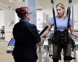 brain injury rehabilitation therapy doctor consulting patient medical clinic photo, AI generated