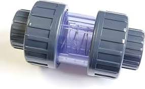 PVC-U check valve, transparent, PVC-U fitting for pipe ...