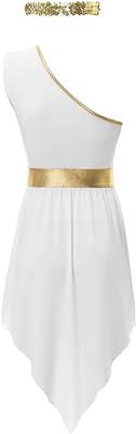 Women Sexy Toga Costume Greek Queen Dress One Shoulder Grecian Halloween Cosplay Fancy Dress - Product from Amazon.com