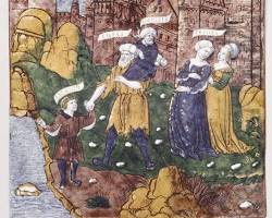 Image of Aeneid Book 3 classical art Aeneas travels Polydorus Harpies Helenus