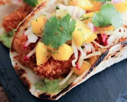 Image of PanSeared Tilapia with Mango Salsa and Avocado Crema