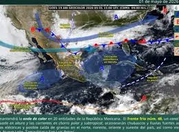 Actualidad - Clima en México hoy 1 de mayo del 2026: nuevo frente frío 48 refrescará con lluvias