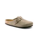 Birkenstock BOSTON SOFT FOOTBED Clogs Taupe Suede 560771 – Kick Theory