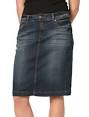 Denim knee length skirts