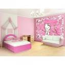 Enfants stickers muraux grand hello kitty autocollants filles chambre