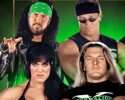 Image of DX (Degeneration X) wrestlers