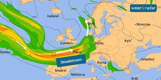 Straalstroom zorgt voor een weersomslag – Typische westelijke wind in grote delen van Europa