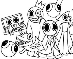 Rainbow Friends Coloring Pages