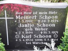 Grab von Karl Schoon (05.04.1926-05.08.1944), Friedhof Warsingsfehn-