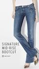 Mid rise boot cut jeans - ShopStyle for Fashion and