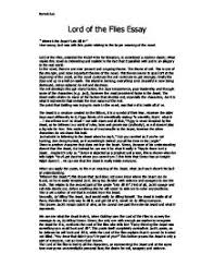 Lord of the Flies Essay &quot;Where&#39;s the beast? Lets kill it!&quot; - How ... via Relatably.com