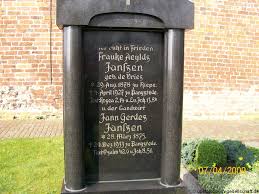 Grab von Jann Gerdes Janssen (28.03.1875-20.12.1933), Friedhof ...
