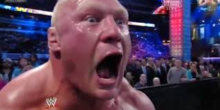 Image result for brock smiles at undertaker