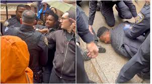 Council Member Chi Ossé arrested, thrown to ground by NYPD, during deed theft eviction protest