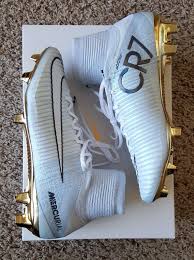 Cheap Cr7 Cleats Promotion C.Ronaldo Shoes Gold White