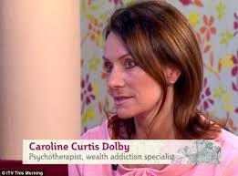 Psychotherapist and wealth addiction expert, Caroline Curtis Dolby, pictured here, said, &#39;Every person needs to understand their condition and then be ... - article-2600501-1CF5C15600000578-237_634x469