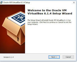 Imagem de VirtualBox installer welcome screen