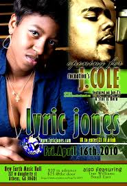 Lyric Jones Opening Up for the J. Cole Show in Athens, Georgia - flyer