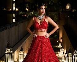 Image of Bright Red Lehenga