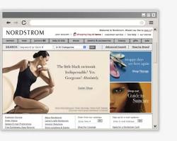 Image of Nordstrom website homepage