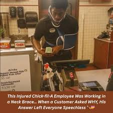 Chick-fil-a employee works despite injury to feed homeless