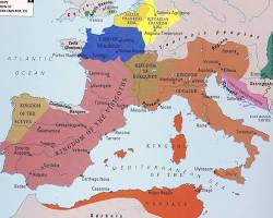 Image of map of Europe after the fall of the Western Roman Empire