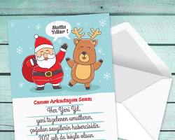 Şiir veya mektup yılbaşı hediyesi resmi