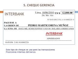 Resultado de imagen para cheques de gerencia