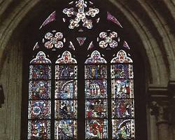 Image of Rouen Cathedral's stained glass windows