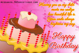 Birthday Wishes for Daughter Messages, Greetings and Wishes ... via Relatably.com