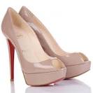 Nude peep toe shoes