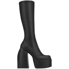 DHgate.com:Punk Platform Boots for Women - Black Elastic Ultra-Fine Fiber Ankle Boots with Thick Platform and Knee High Design:Shoes & Accessories