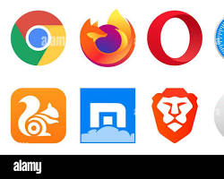 Gambar Google Chrome, Mozilla Firefox, and Microsoft Edge browser icons