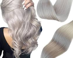 Image de Long Grey Hair with Fusion Extensions