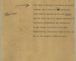 Image of faded manuscript of an ancient language