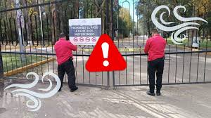 Cierran parques Guadiana y Sahuatoba por fuertes rachas de viento en Durango capital