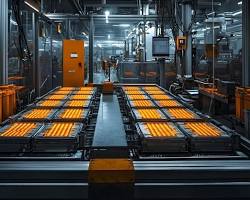 Image of hightech battery production facility